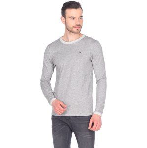 Tommy Hilfiger pánské světle šedé žíhané tričko - XL (38)
